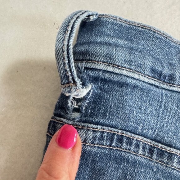 MOTHER The Insider Crop Step Fray Jeans in "Girl Crush" Sz. 27 DEFECTS - Picture 12 of 13